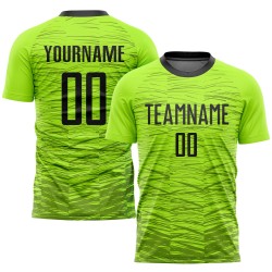Custom Neon Green Black Sublimation Soccer Uniform Jersey Custom Neon Green Black Sublimation Soccer Uniform Jersey