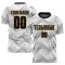 Custom White Black-Old Gold Sublimation Soccer Uniform Jersey